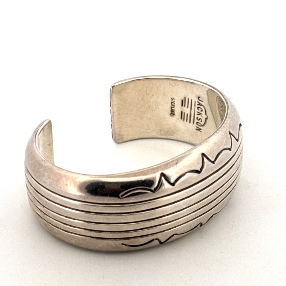 Vintage JACKSON Navajo Sterling Silver Cuff Bracelet RARE 40.3g